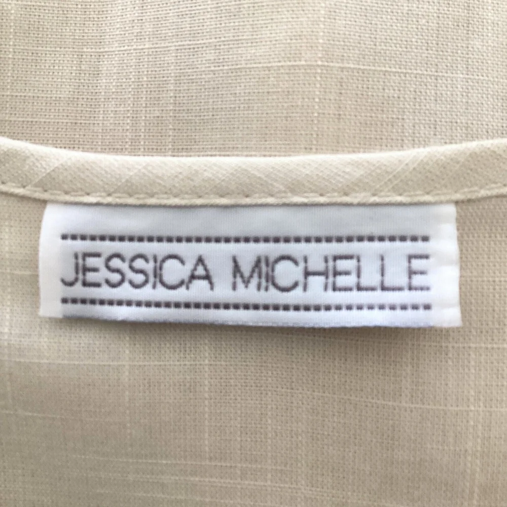 Jessica Michelle Beige & Cream Open Weave Lightweight Vest Size M - Picture 6 of 6